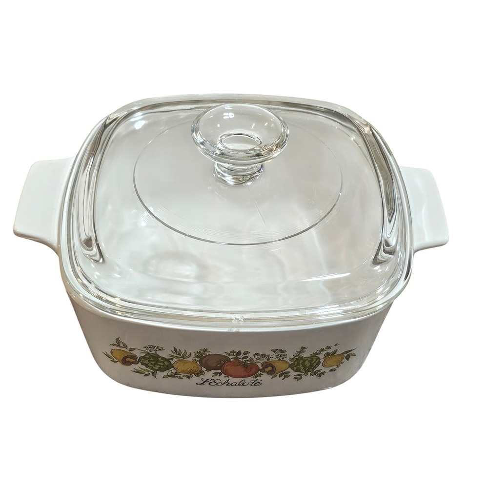 Vintage Corning‎ Ware L'Echalote Spice of Life 1.5L Casserole Dish A-1 1/2-B Lid
